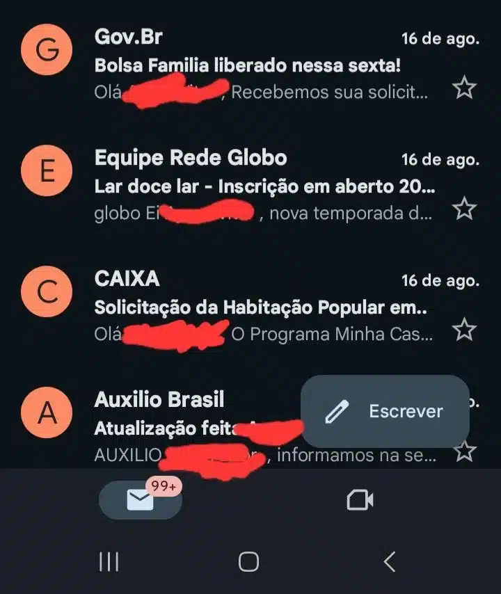 golpe email falso do governo